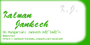 kalman jankech business card